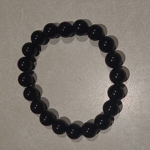 Black Beaded Bracelet